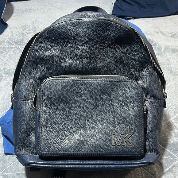 Michael Kors Navy Blue Leather Backpack